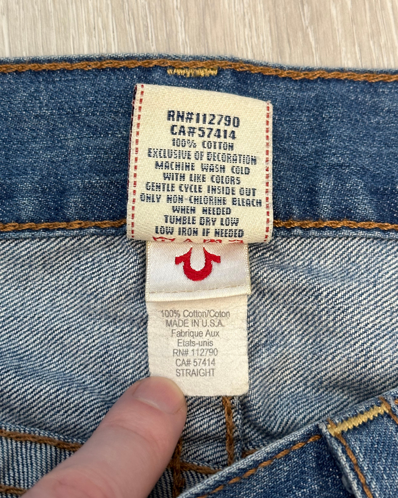 True Religion Straight Fit Jeans - Size 36x34