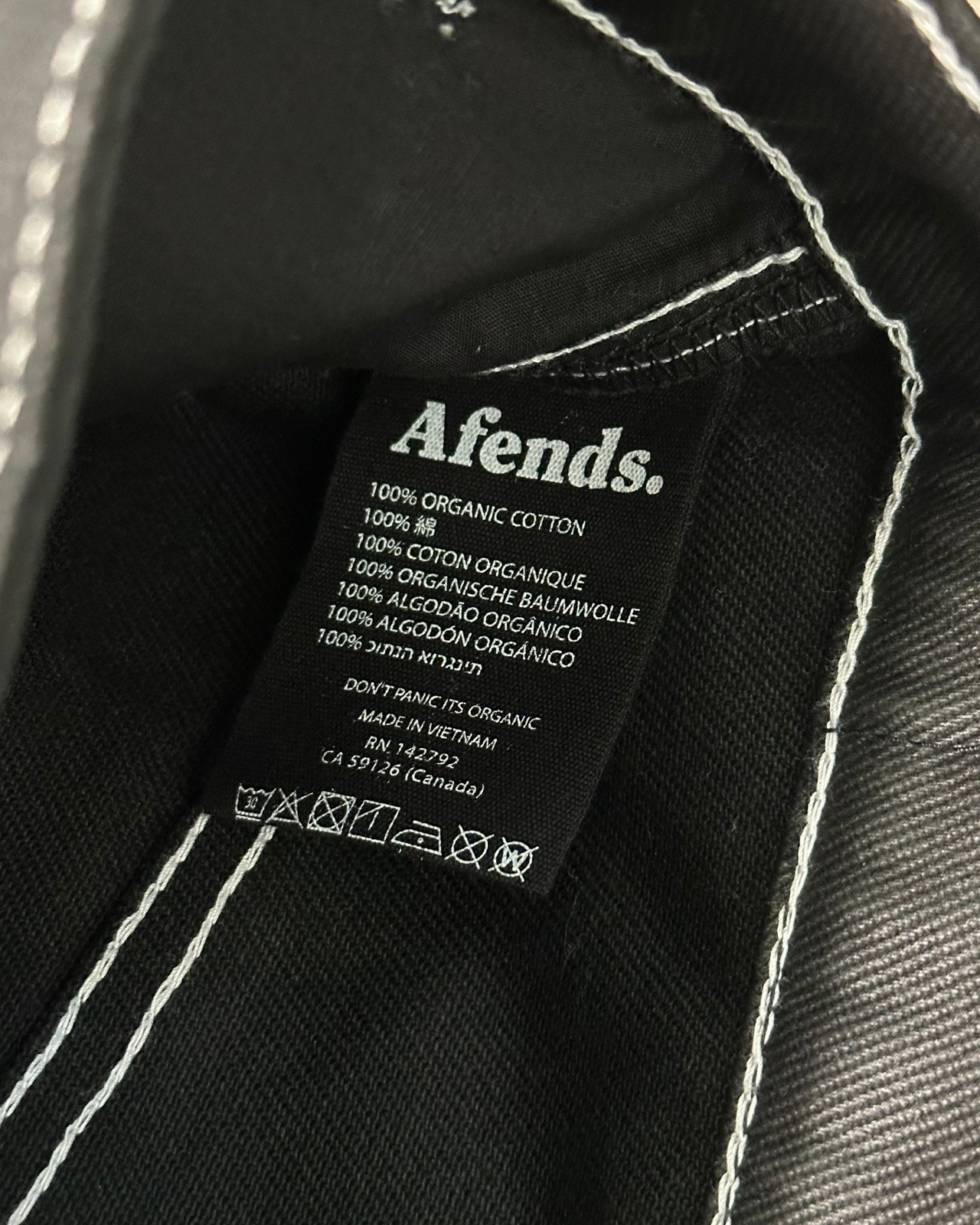 NWT - Afends Louie Coated Organic Fit Jean / Black