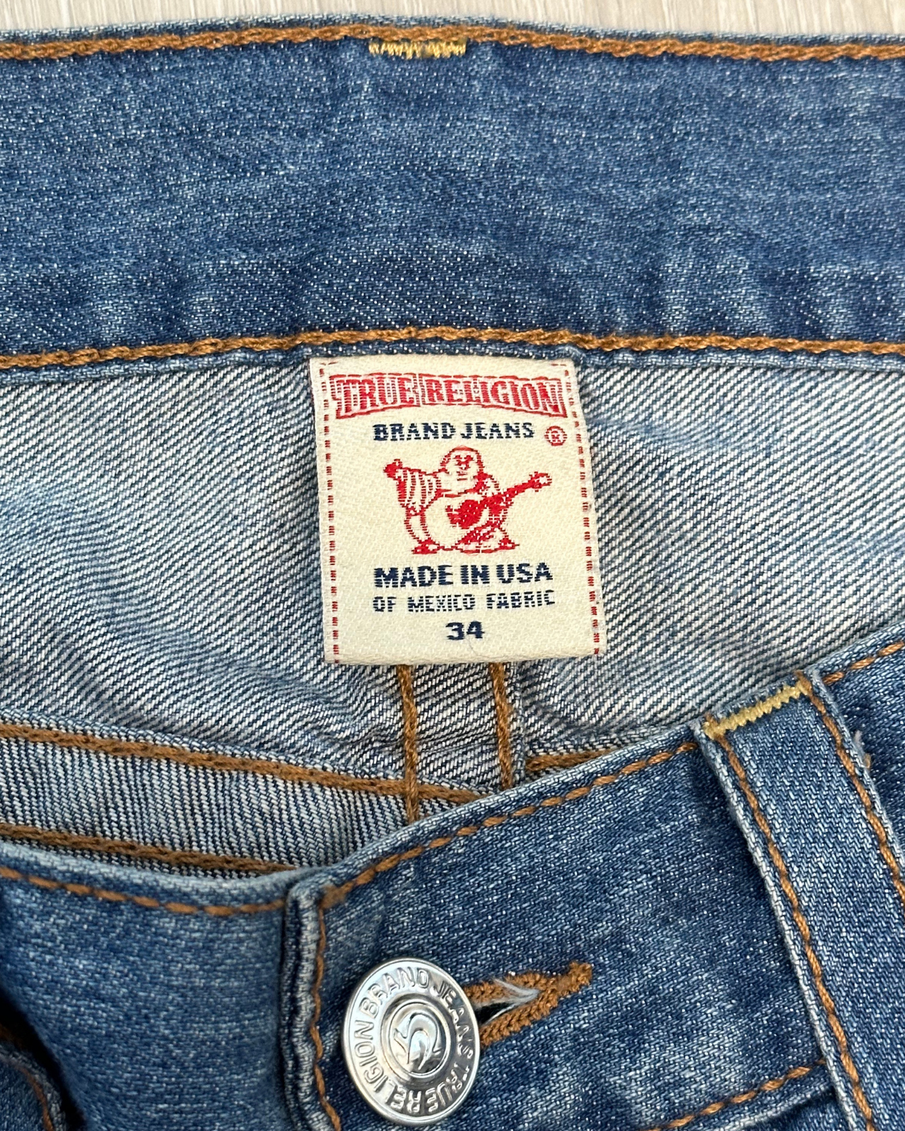 True Religion Straight Fit Jeans - Size 36x34