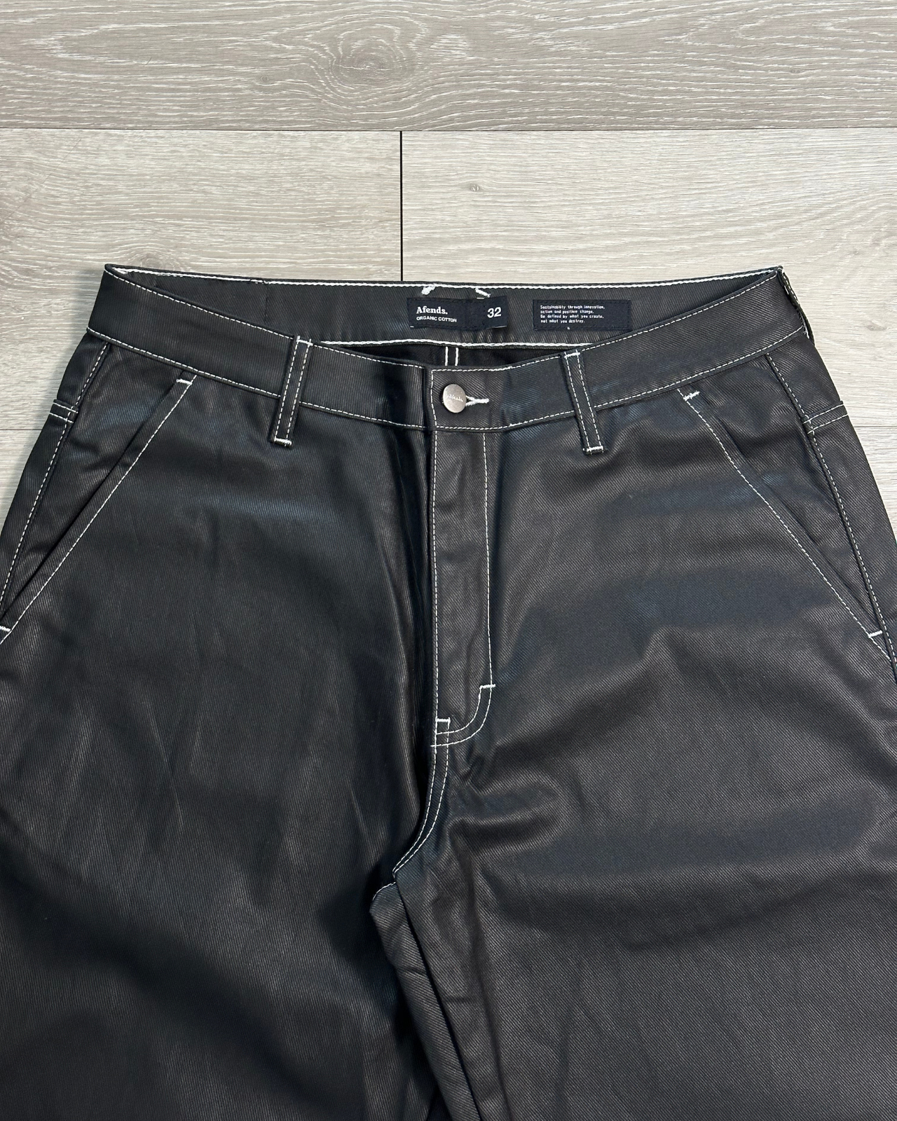 NWT - Afends Louie Coated Organic Fit Jean / Black