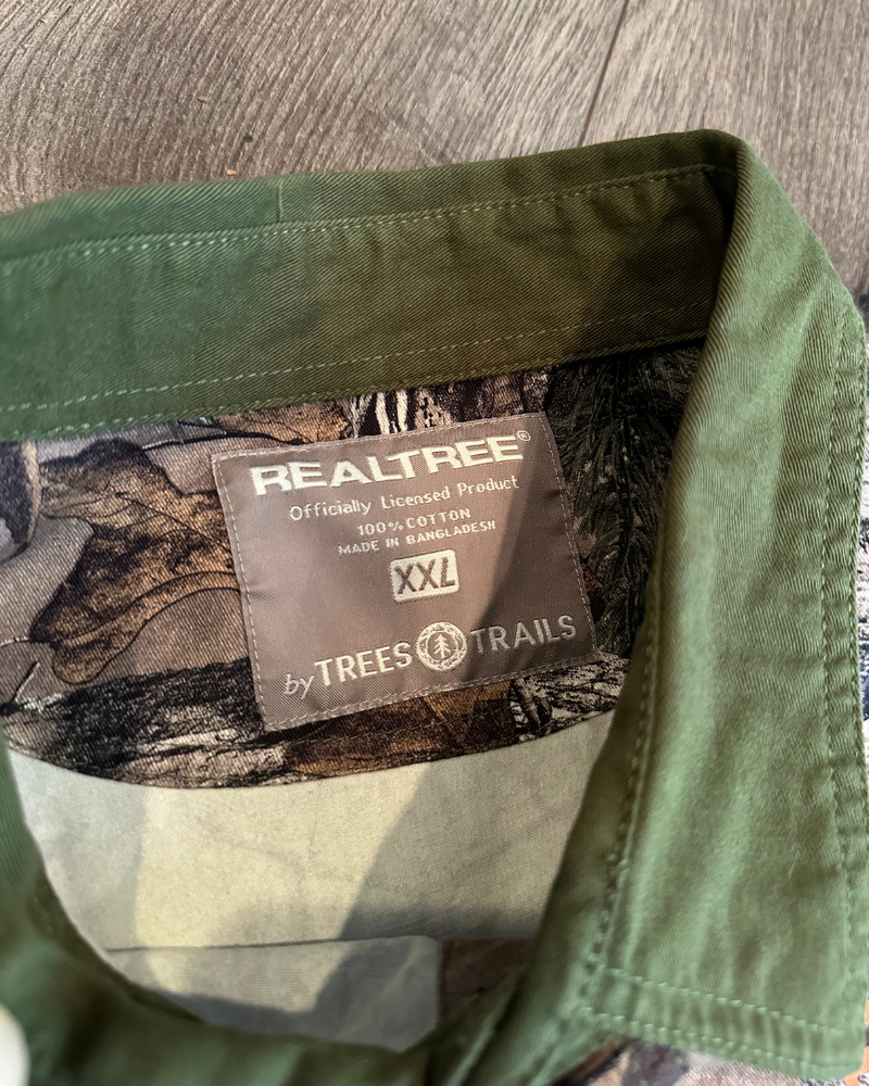 RealTree Camo Button-Up Cut-Off Vest - Size 2XL