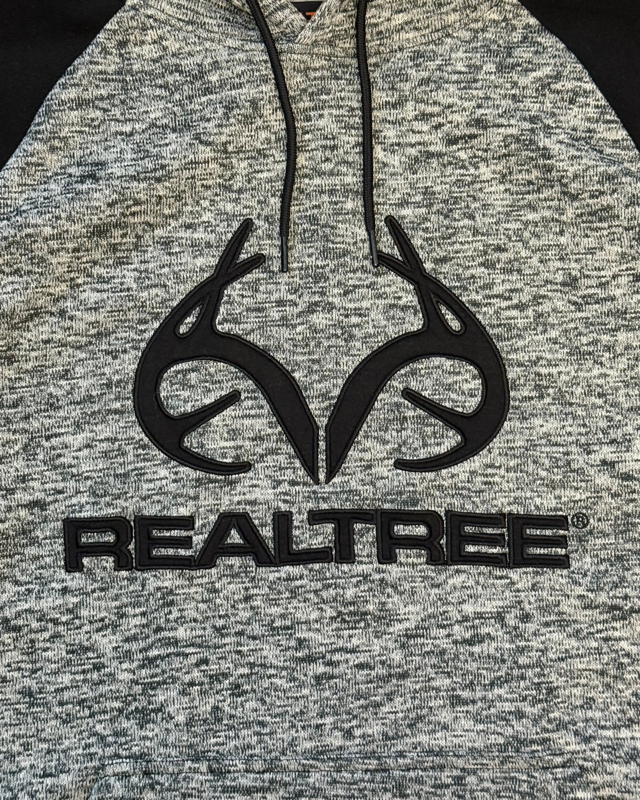 RealTree Logo Grey/Black Hoodie - Size XL