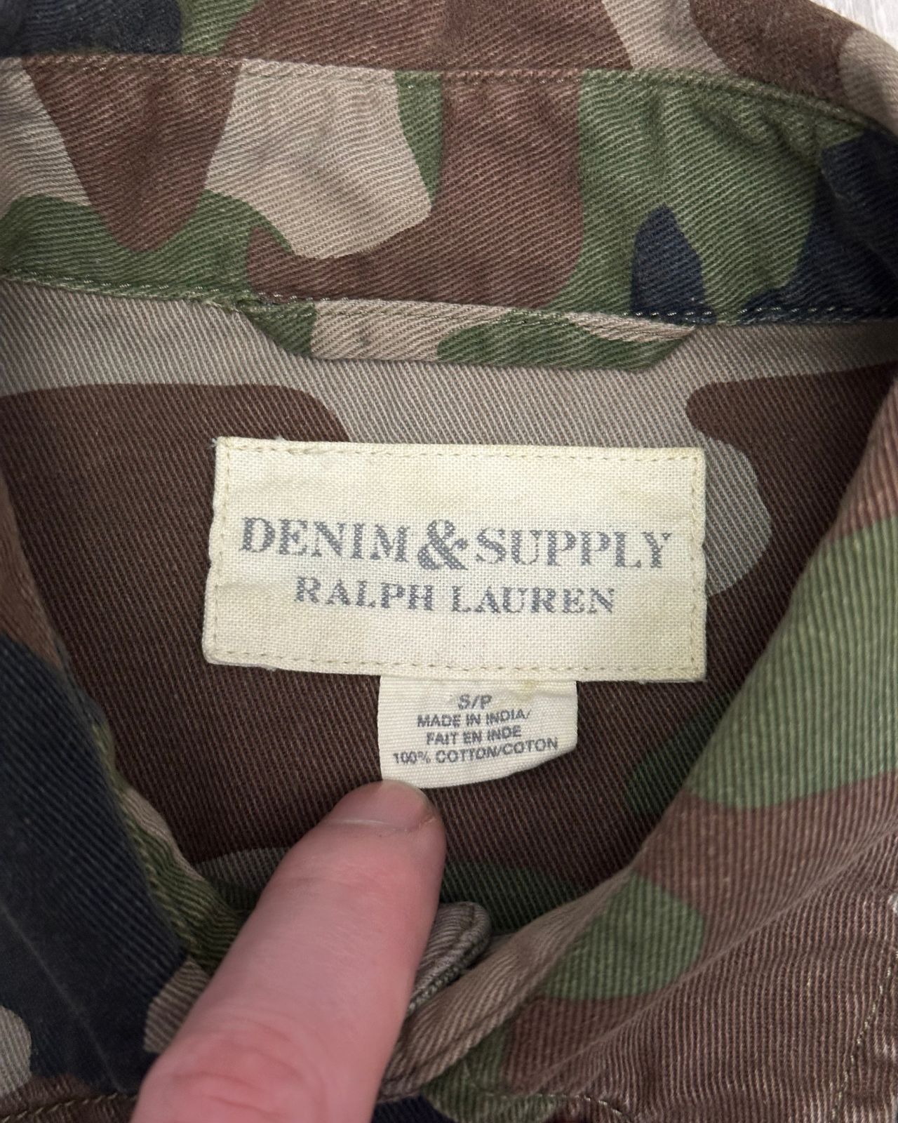 Denim & Supply Ralph Lauren Patch Camo Button-Up Shirt - Size S