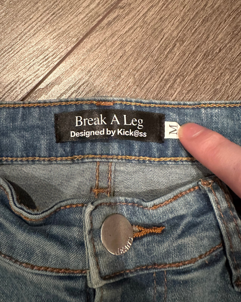 Y2K Floral Embroidery Women's Skinny Jeans - Size M