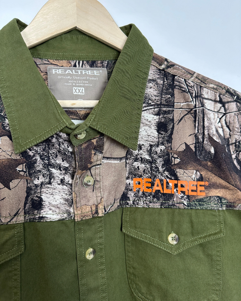 RealTree Camo Button-Up Cut-Off Vest - Size 2XL