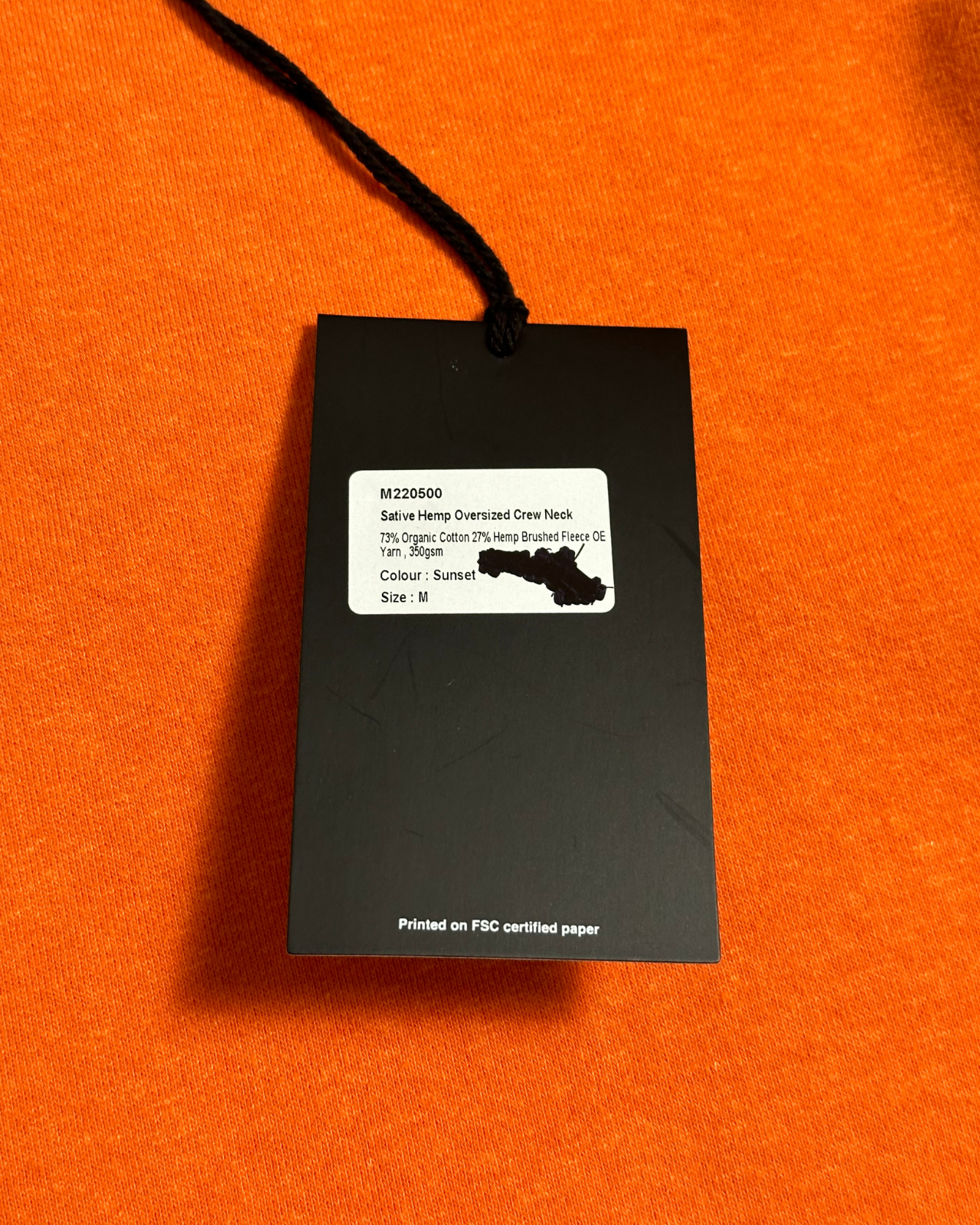 NWT - Afends Sativa Hemp Oversized Crew Neck / Sunset