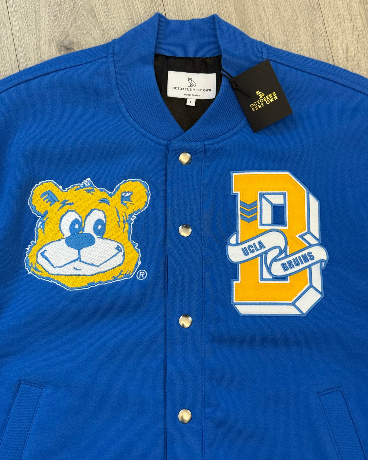 NWT - October's Very Own OVO x NCAA UCLA Bruins Varsity Jacket - Size L