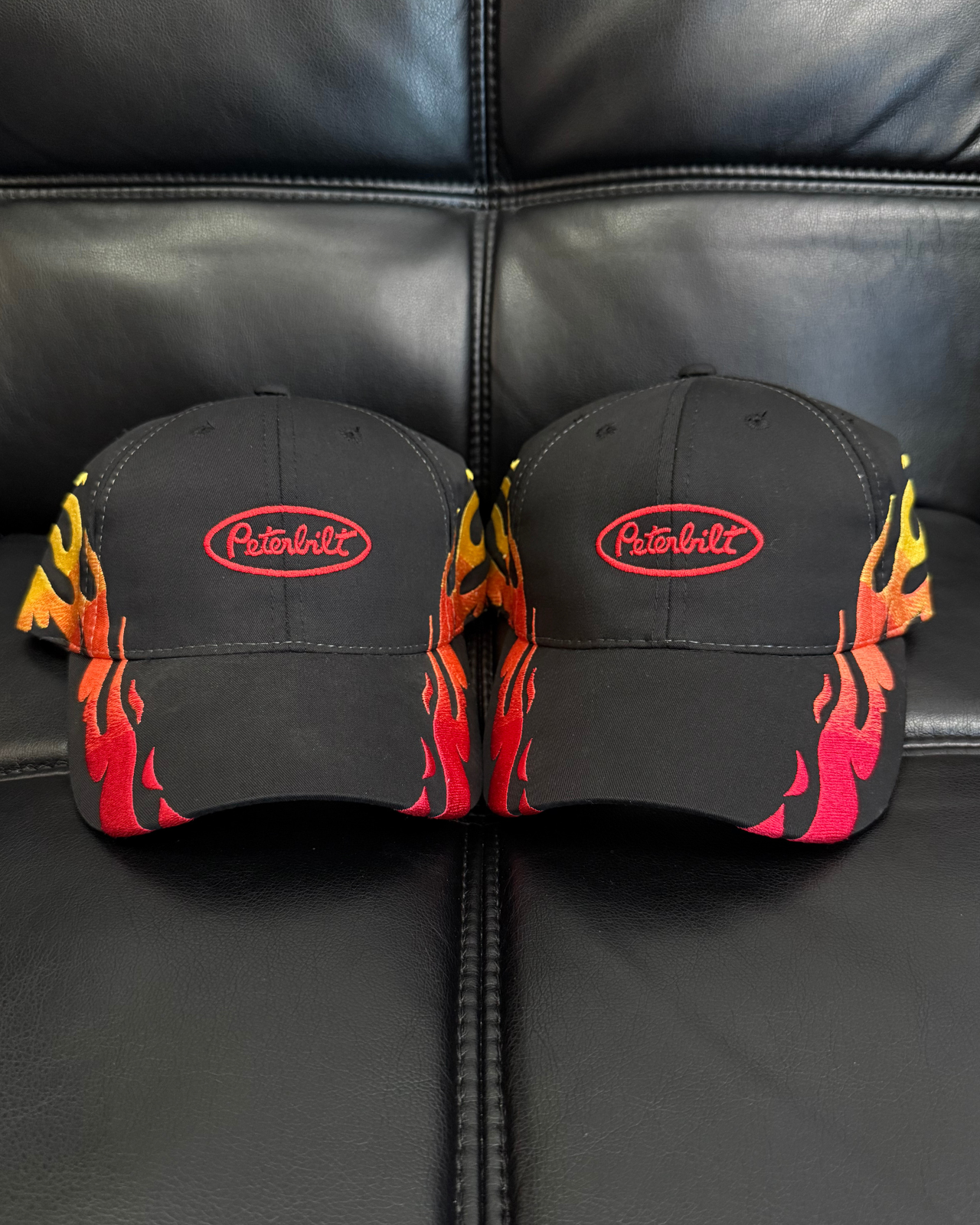 New - Peterbilt Trucks Flame Strap Back Hat