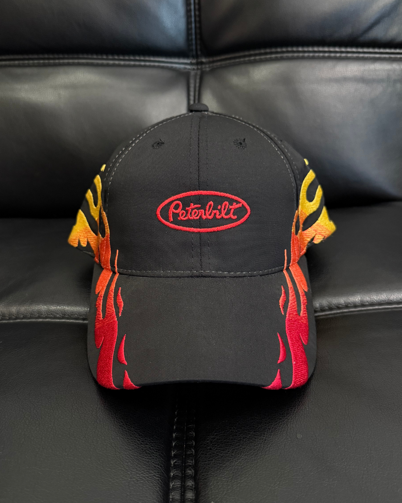 New - Peterbilt Trucks Flame Strap Back Hat