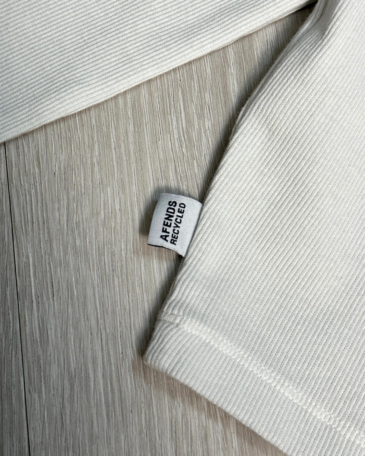 NWT - Afends Harlow Recycled Cropped Rib Long Sleeve Tee / Off White