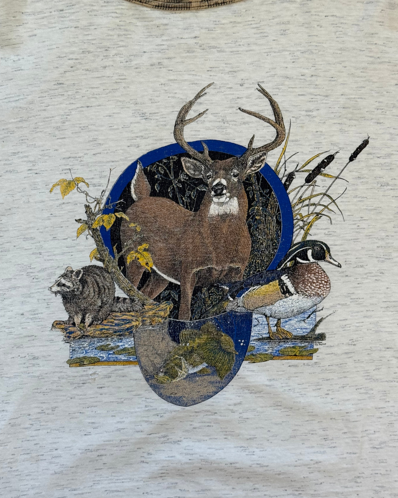 Vintage '93 Animal Graphic Camo Long Sleeve T-Shirt - Size 3XL
