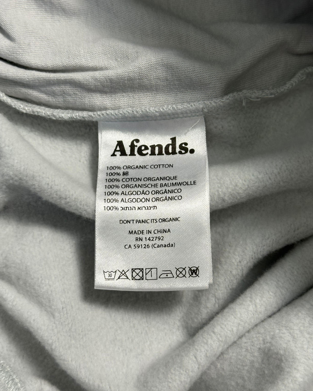 NWT - Afends Conditional Unisex Organic Sweat Short / Smoke