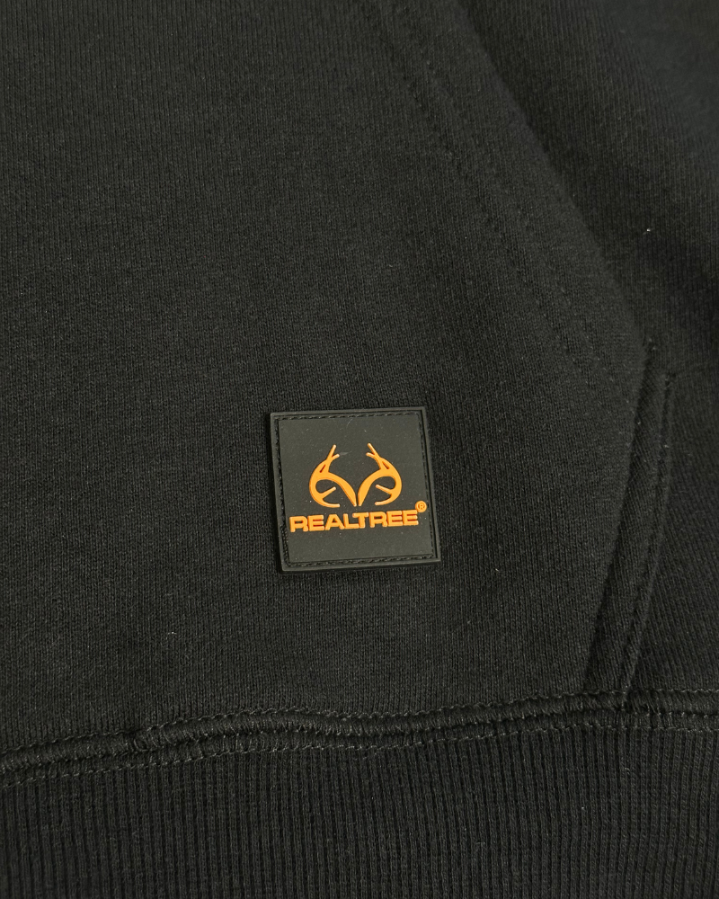 RealTree Camo Logo Black Hoodie - Size L