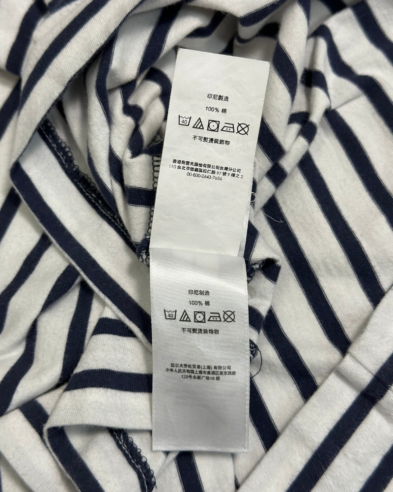 Polo Ralph Lauren Striped V-Neck Pocket T-Shirt - Size S