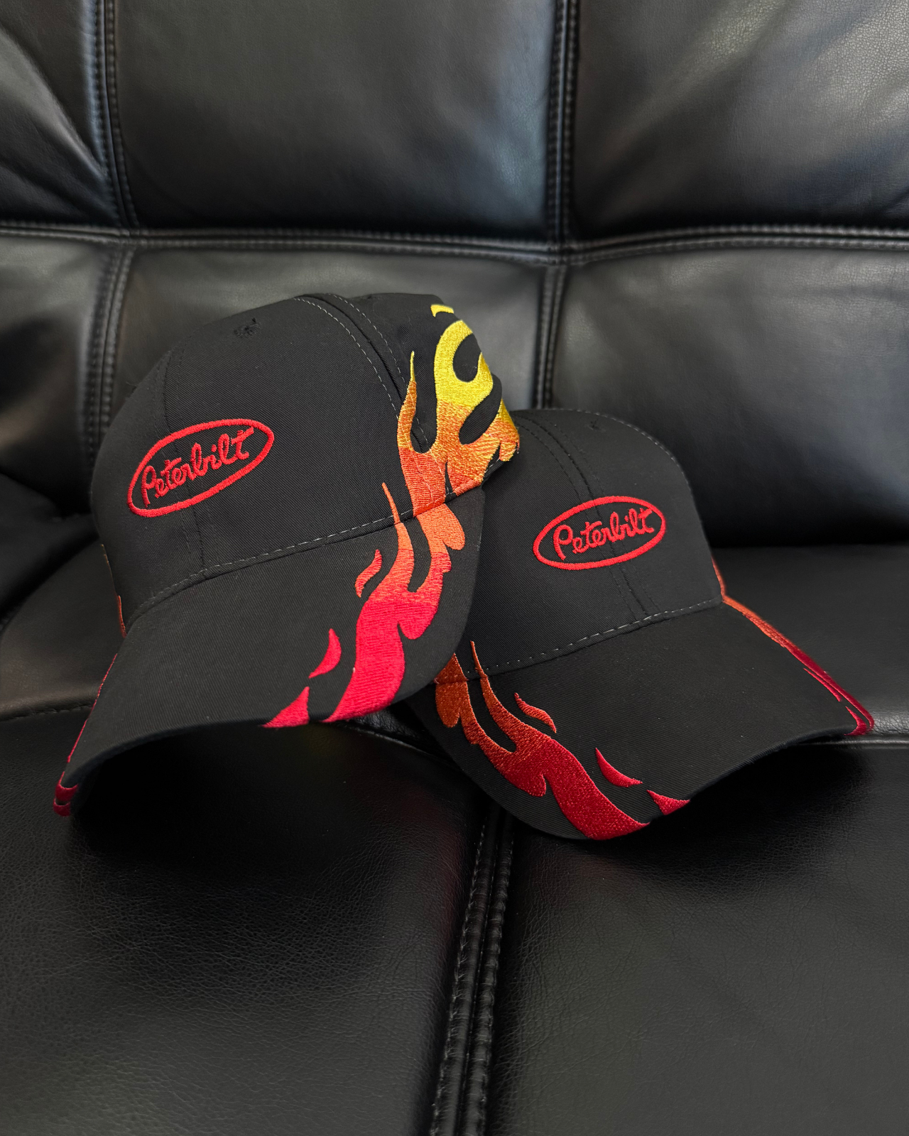 New - Peterbilt Trucks Flame Strap Back Hat