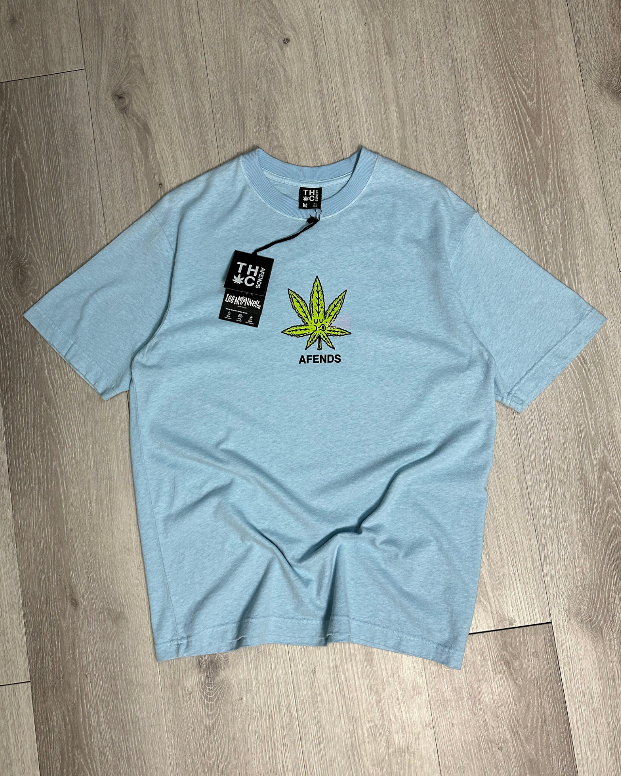 NWT - Afends Coasting Hemp Retro Fit Tee / Sky Blue