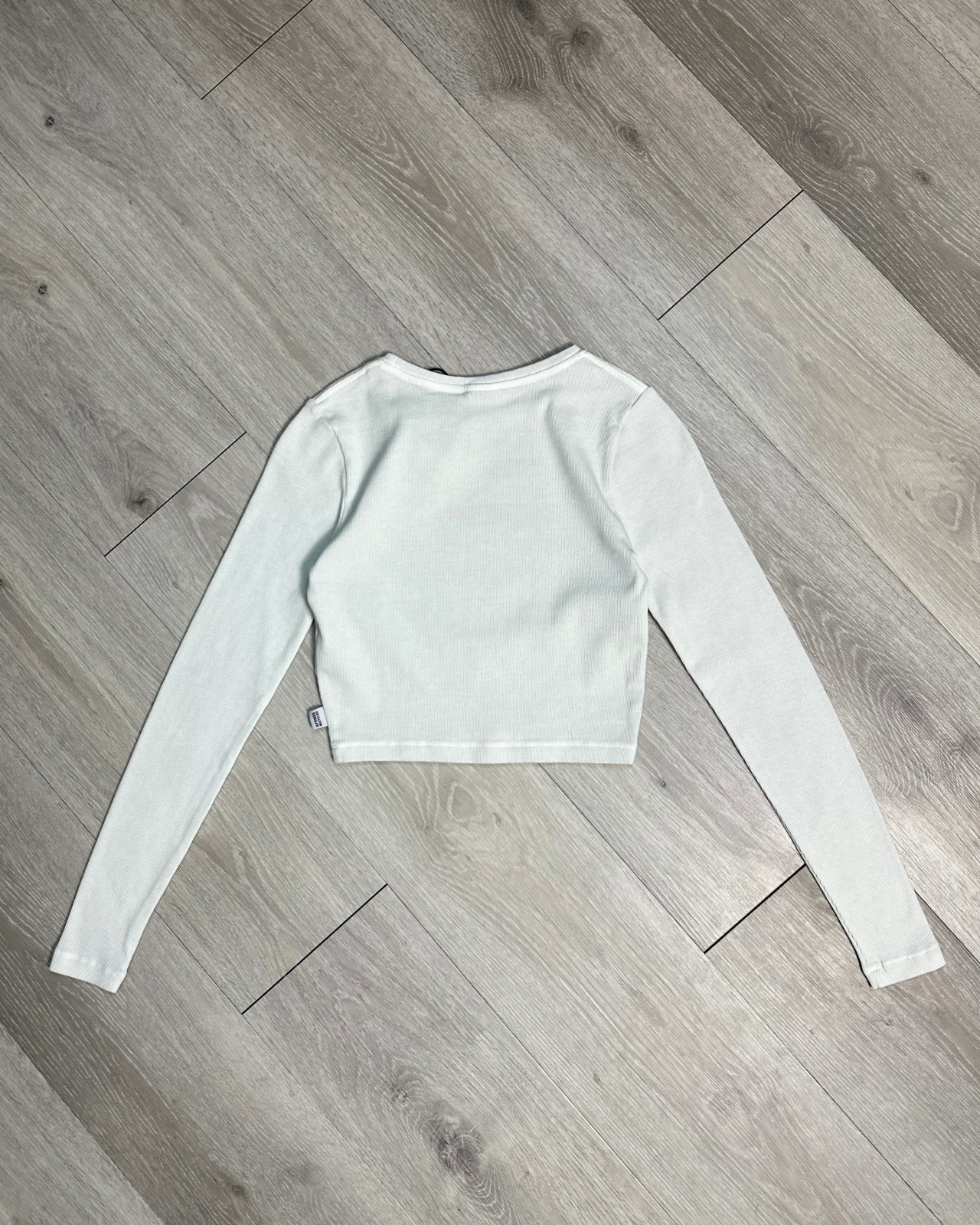 NWT - Afends Harlow Recycled Cropped Rib Long Sleeve Tee / Off White