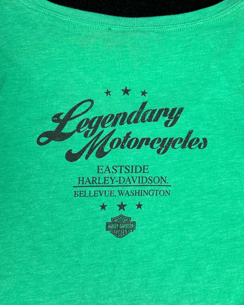 '17 Harley Davidson Bellevue Washington Rhinestone Women's T-Shirt - Size L