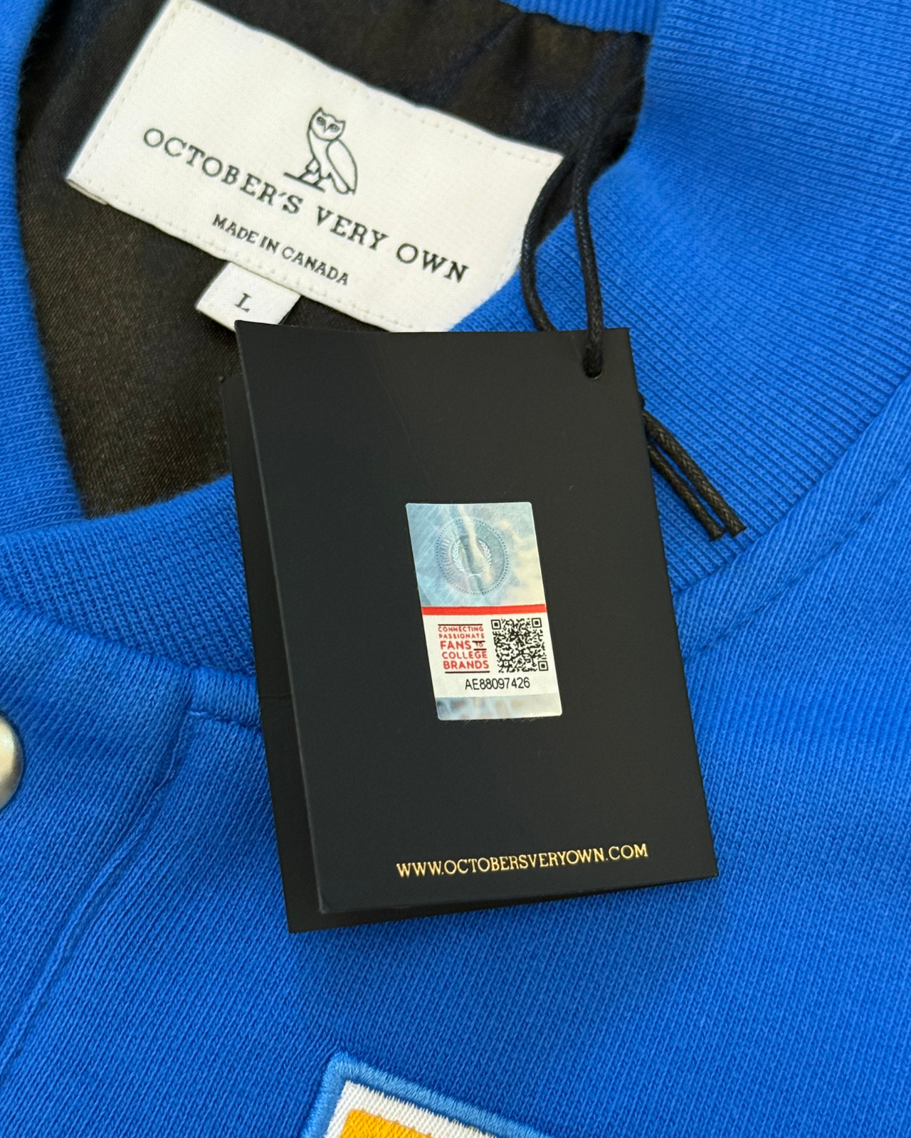 NWT - October's Very Own OVO x NCAA UCLA Bruins Varsity Jacket - Size L