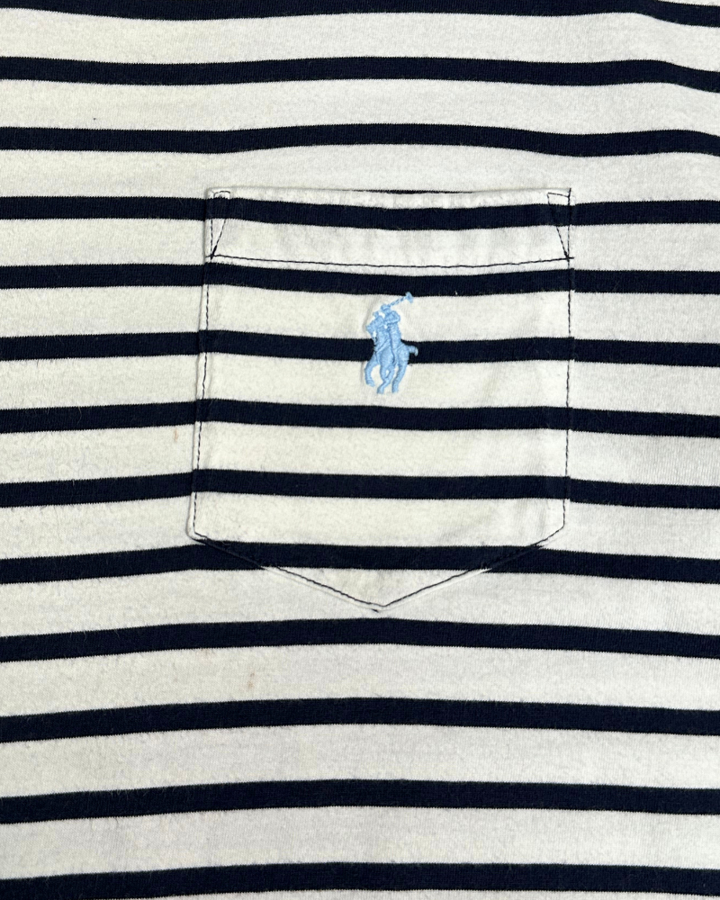 Polo Ralph Lauren Striped V-Neck Pocket T-Shirt - Size S