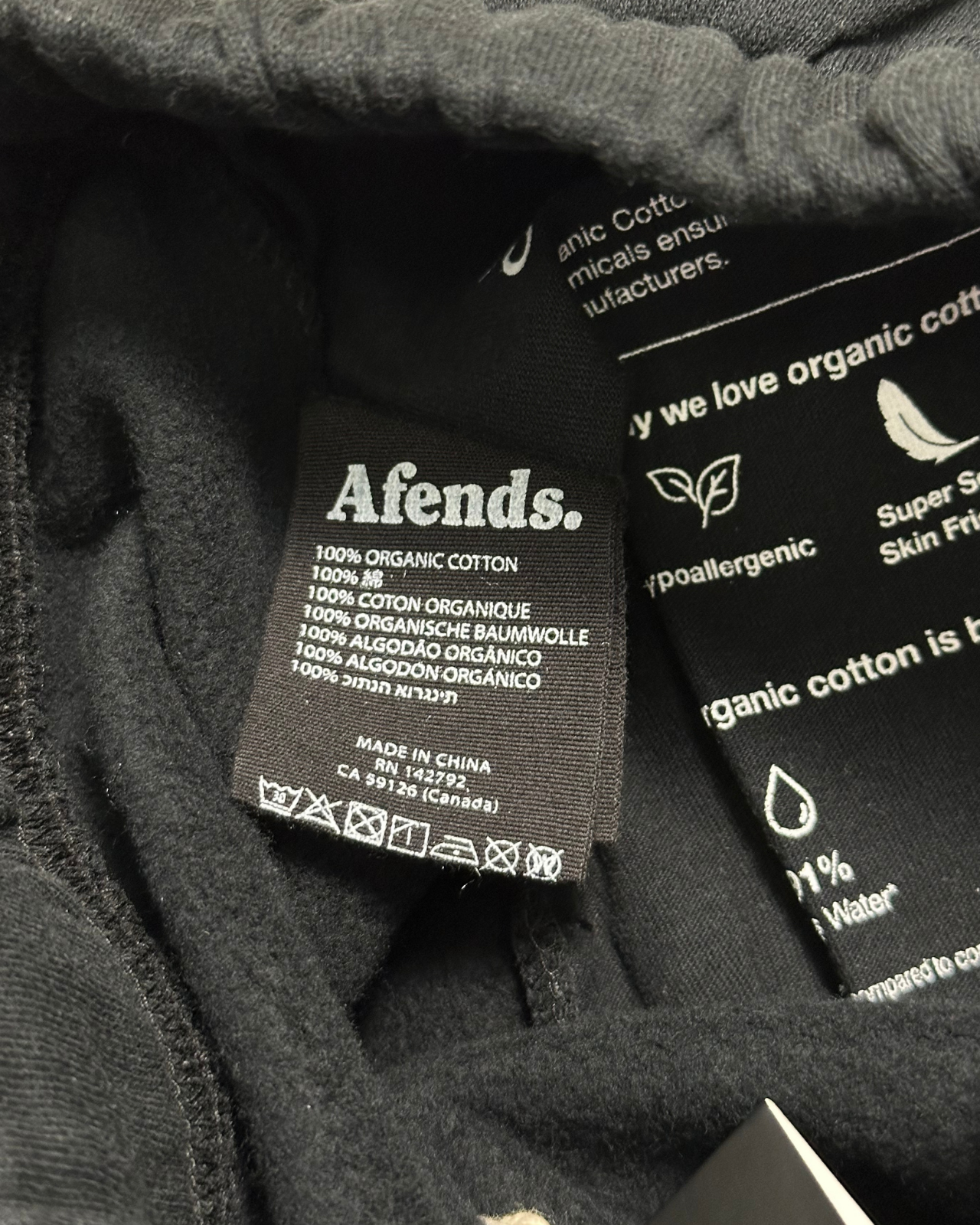 NWT - Afends Razor Unisex Organic Sweat Short / Black