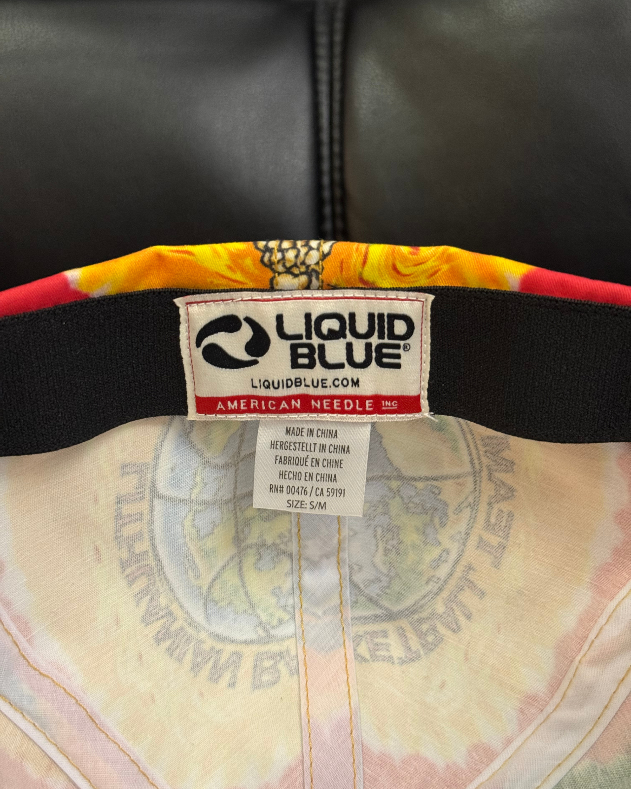 New - Liquid Blue Lithuania Basketball 1996 Tie-Dye Hat - Size S/M