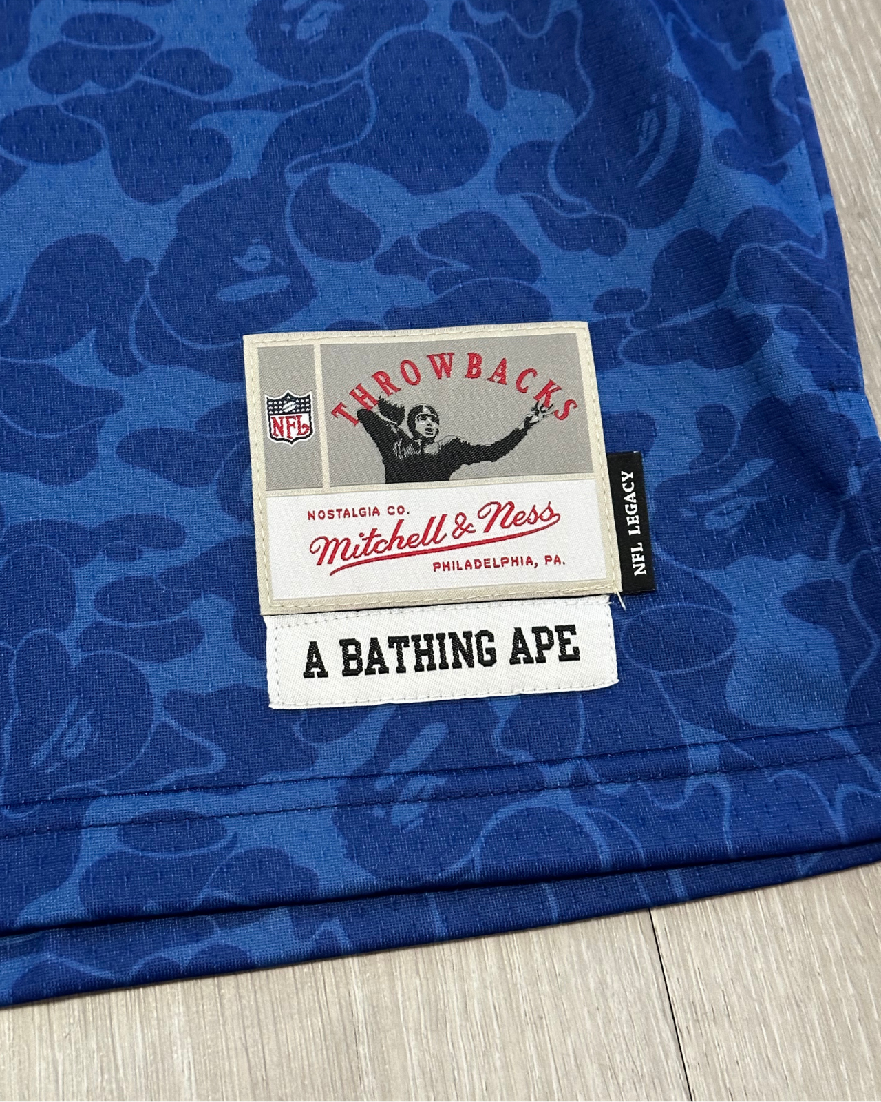 NWT - FW/21 BAPE x Mitchell & Ness x NFL New England Patriots Jersey - Size 52 (XXL)