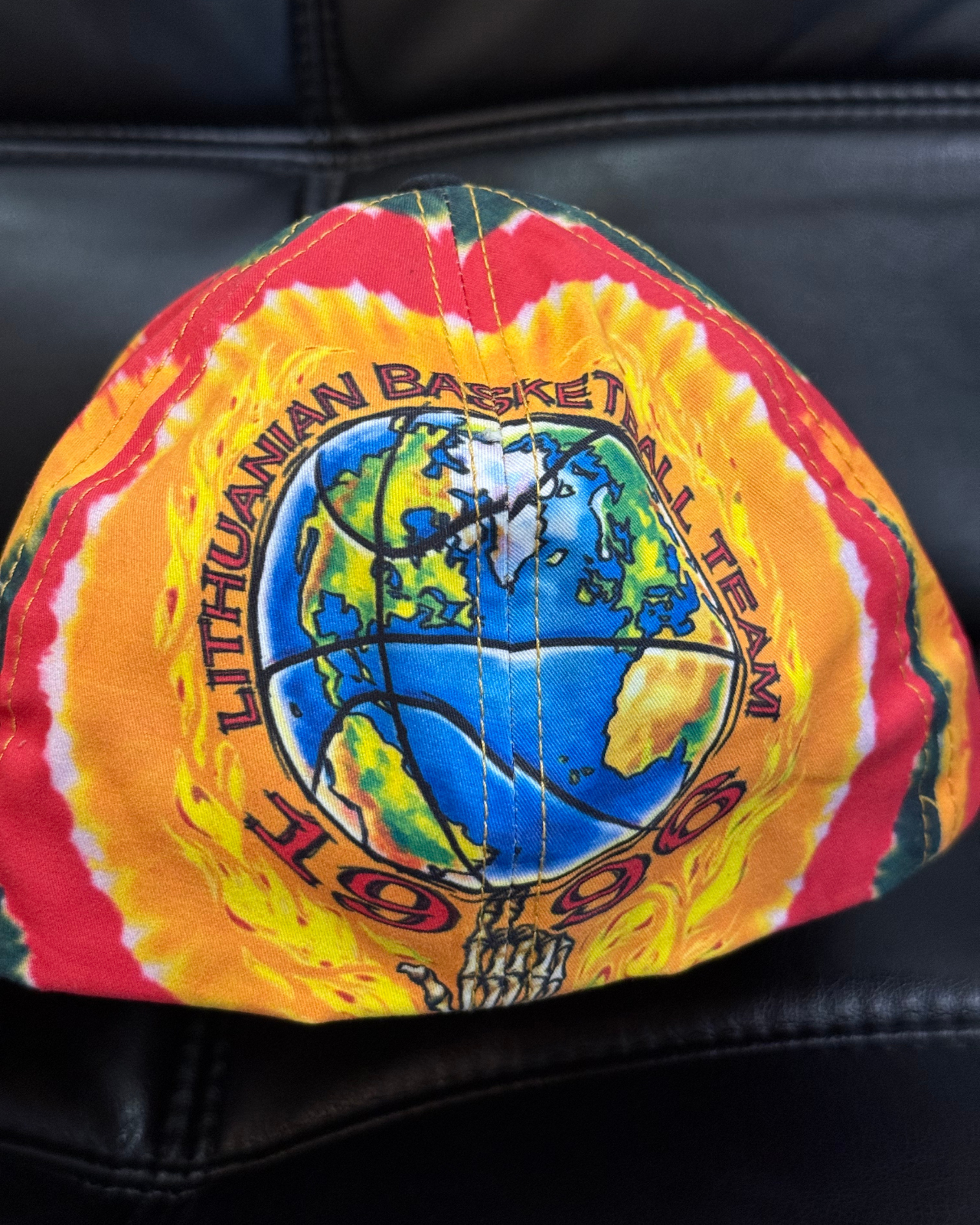 New - Liquid Blue Lithuania Basketball 1996 Tie-Dye Hat - Size S/M