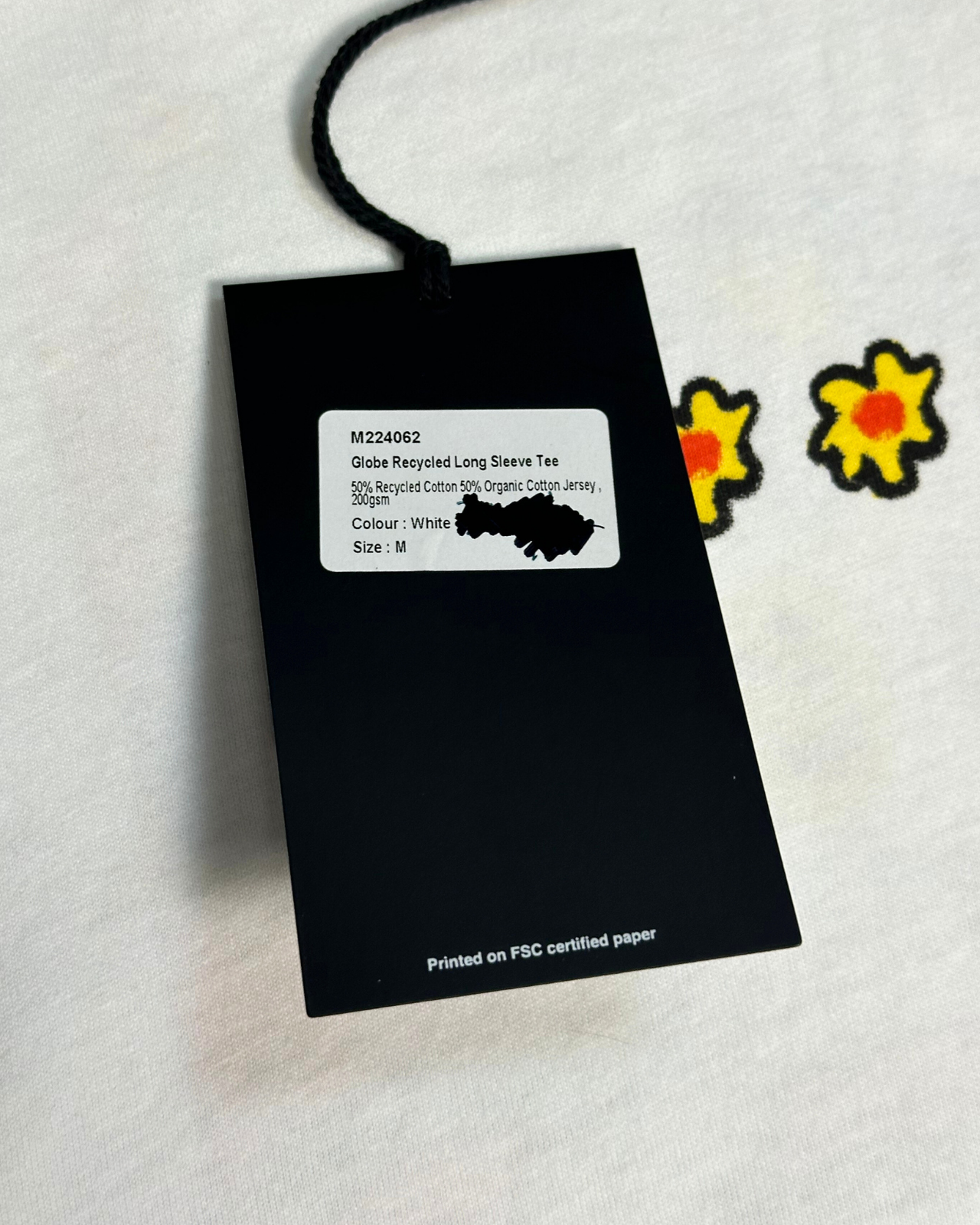 NWT - Afends Globe Recycled Long Sleeve Tee / White