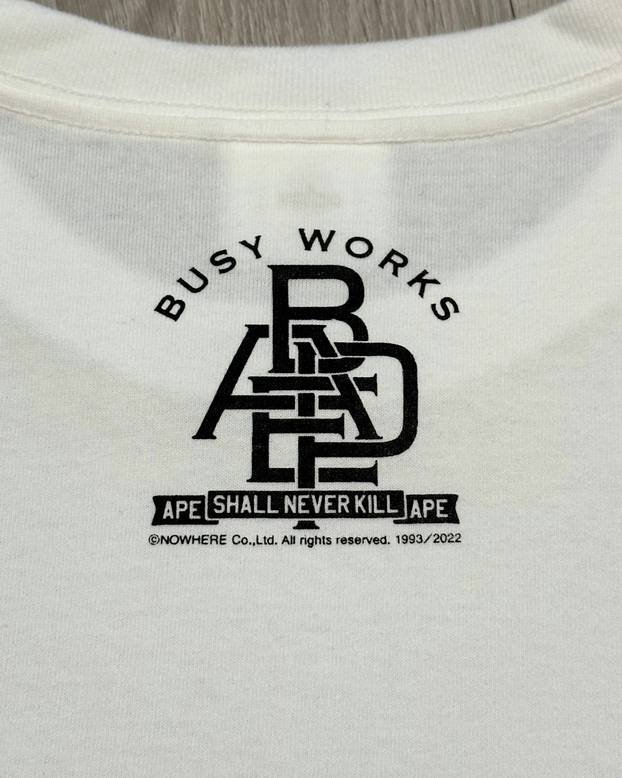 New - SS/22 BAPE x Busy Works Archive Graphic #9 T-Shirt - Size XXL