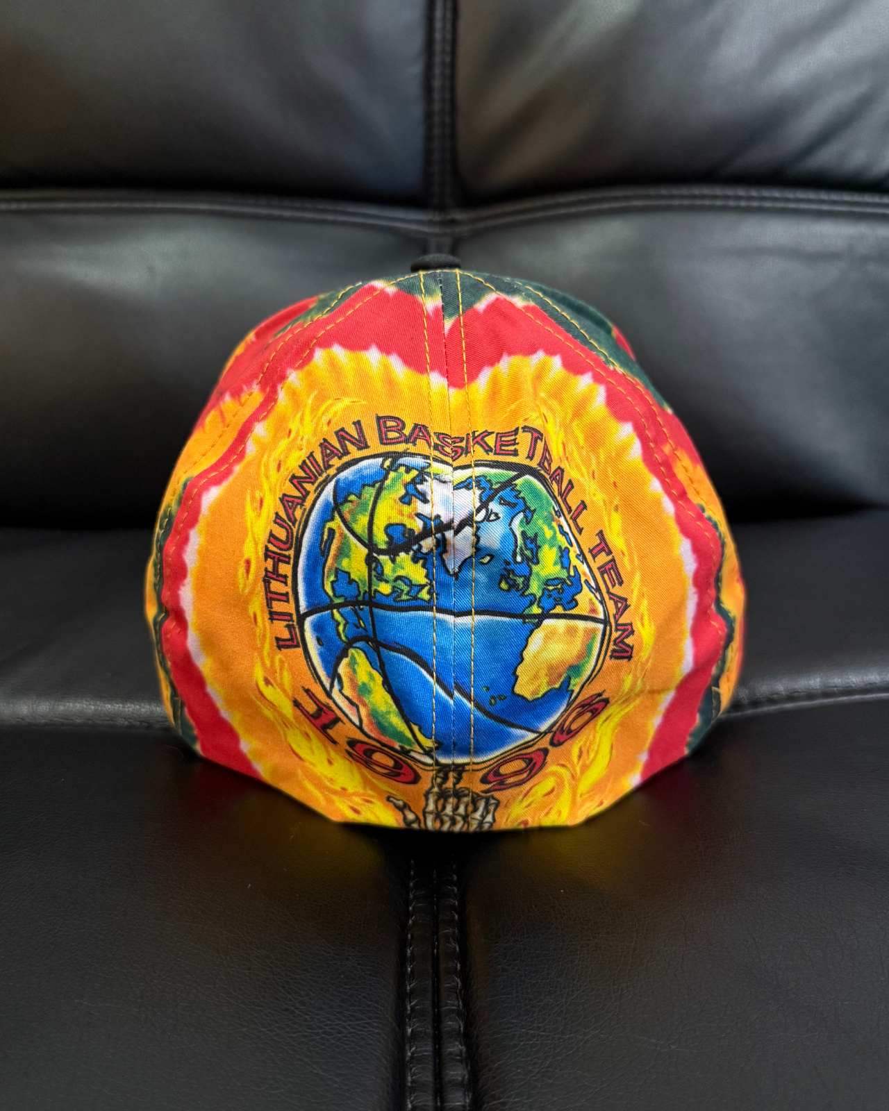 New - Liquid Blue Lithuania Basketball 1996 Tie-Dye Hat - Size S/M