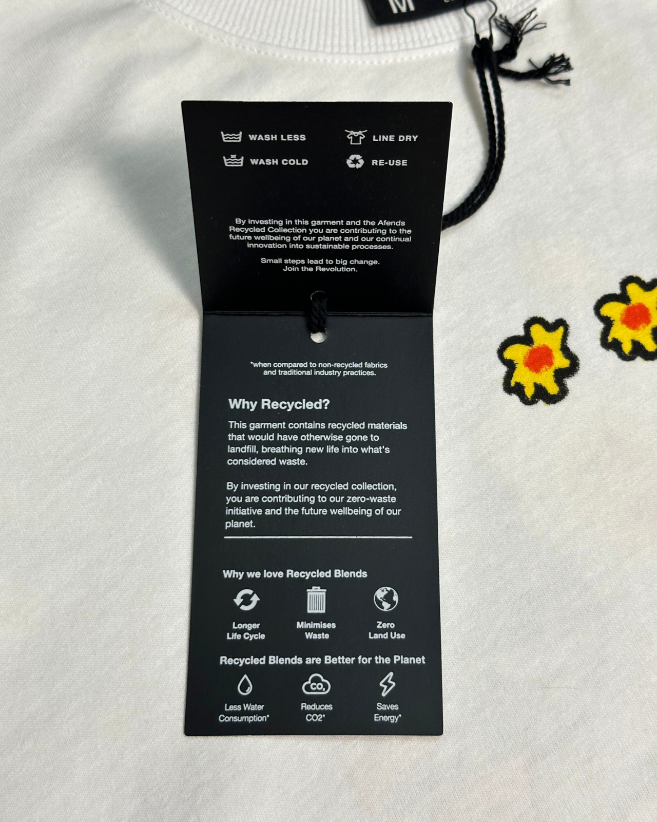 NWT - Afends Globe Recycled Long Sleeve Tee / White