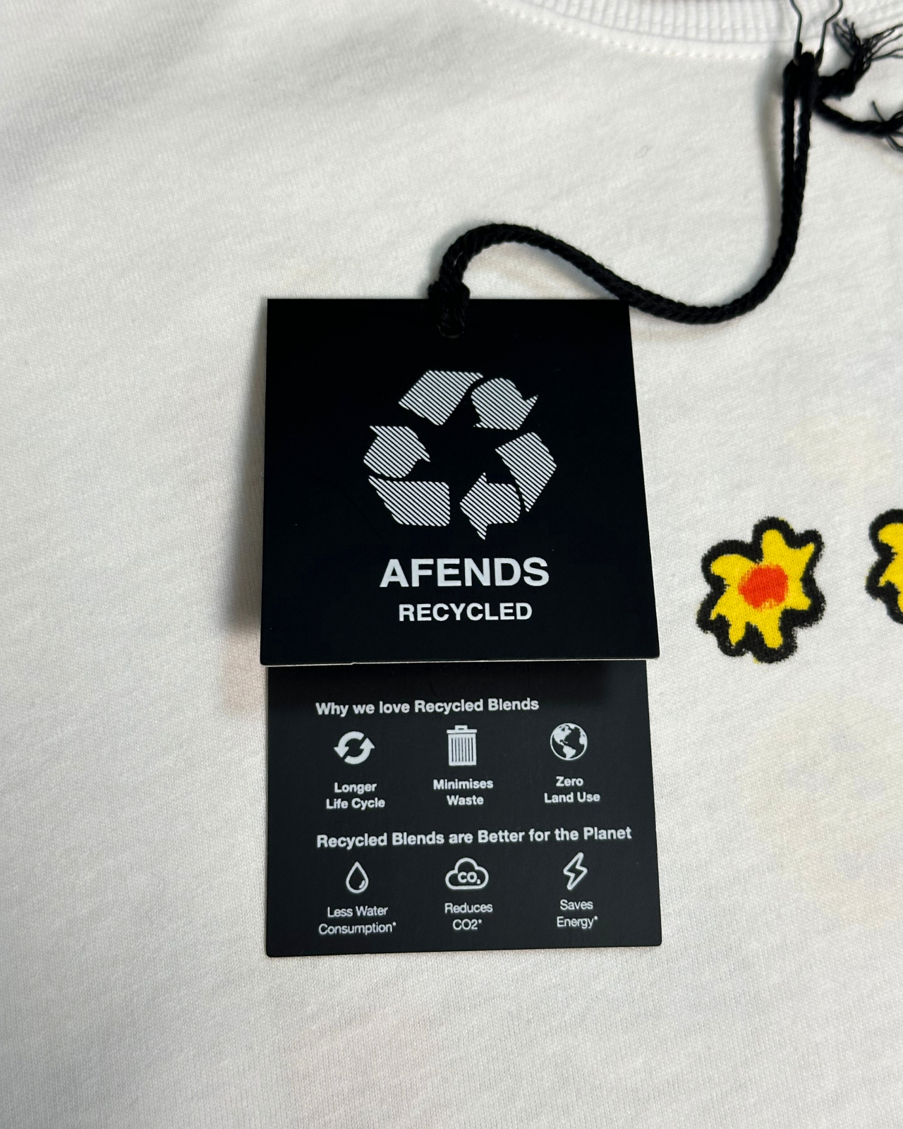 NWT - Afends Globe Recycled Long Sleeve Tee / White