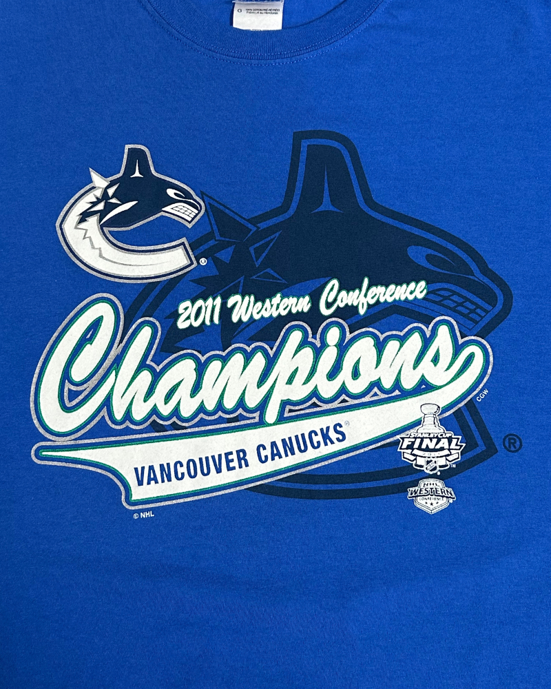 
                  
                    '11 Vancouver Canucks NHL Western Conference Champions T-Shirt - Size L
                  
                