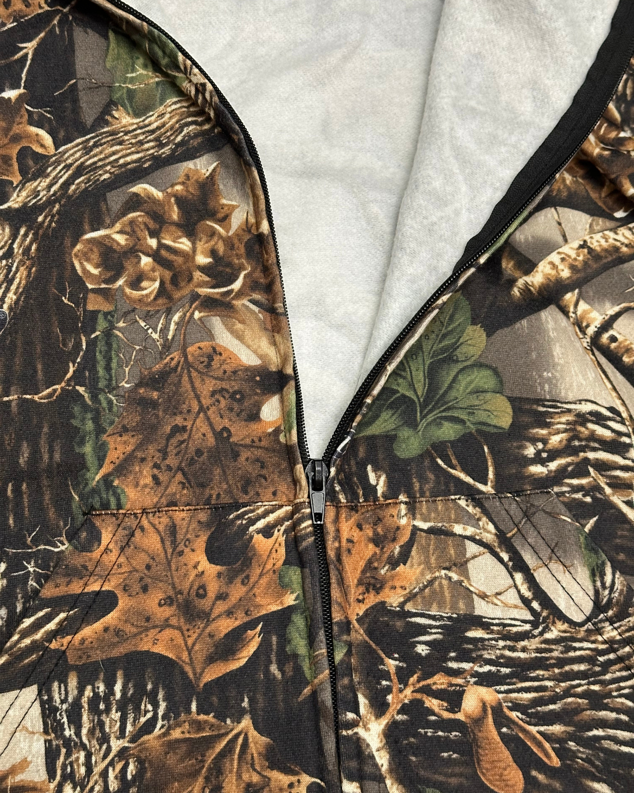 New - Green Mark Seclusion 3D Tree Camo Zip-Up Hoodie - Size L