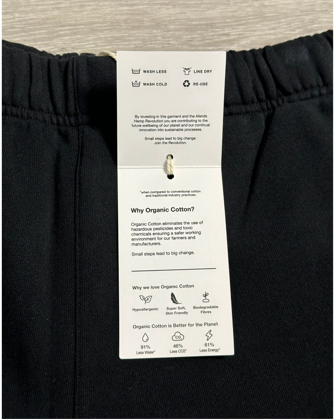 NWT - Afends Razor Unisex Organic Sweat Short / Black
