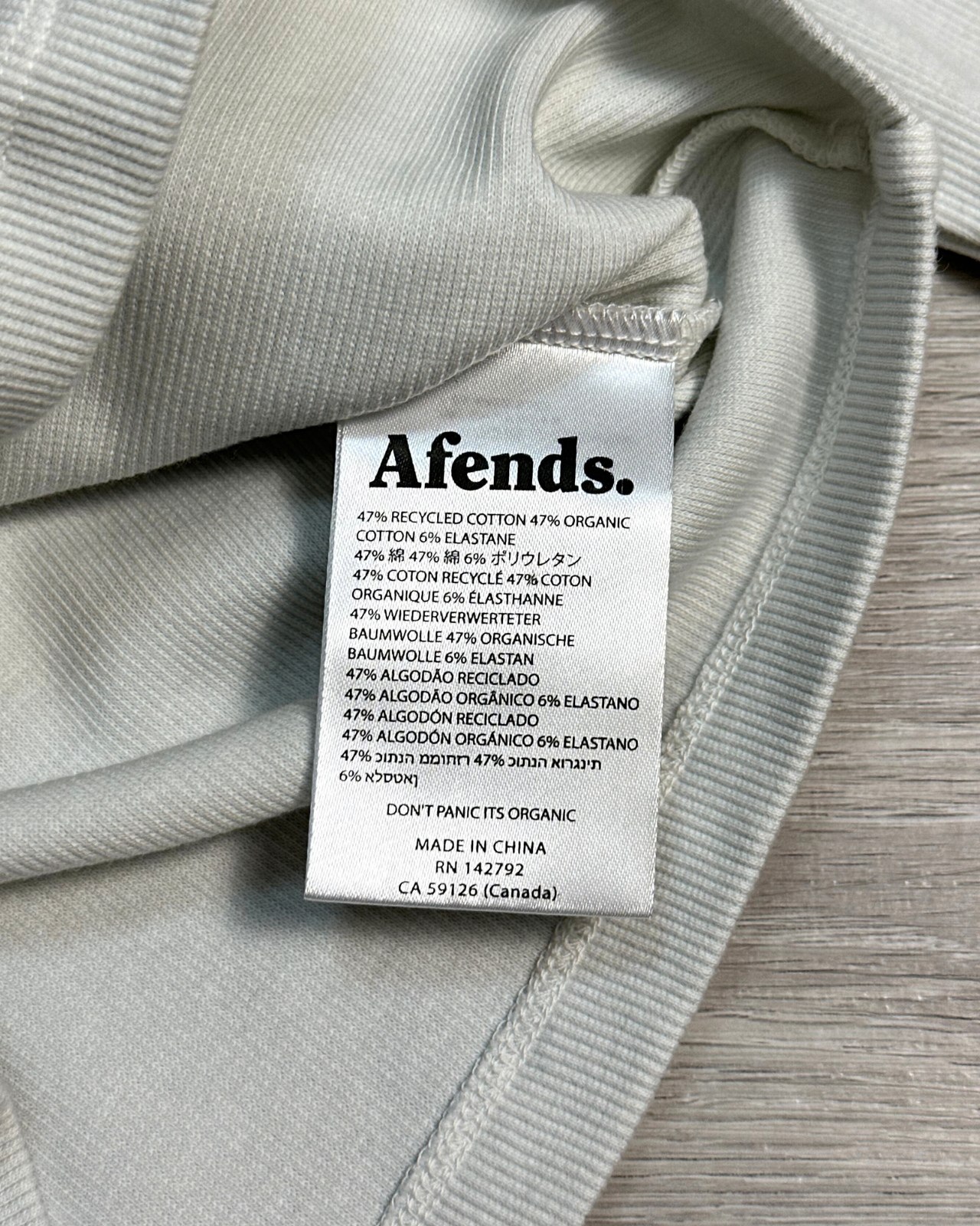 NWT - Afends Harlow Recycled Cropped Rib Long Sleeve Tee / Off White