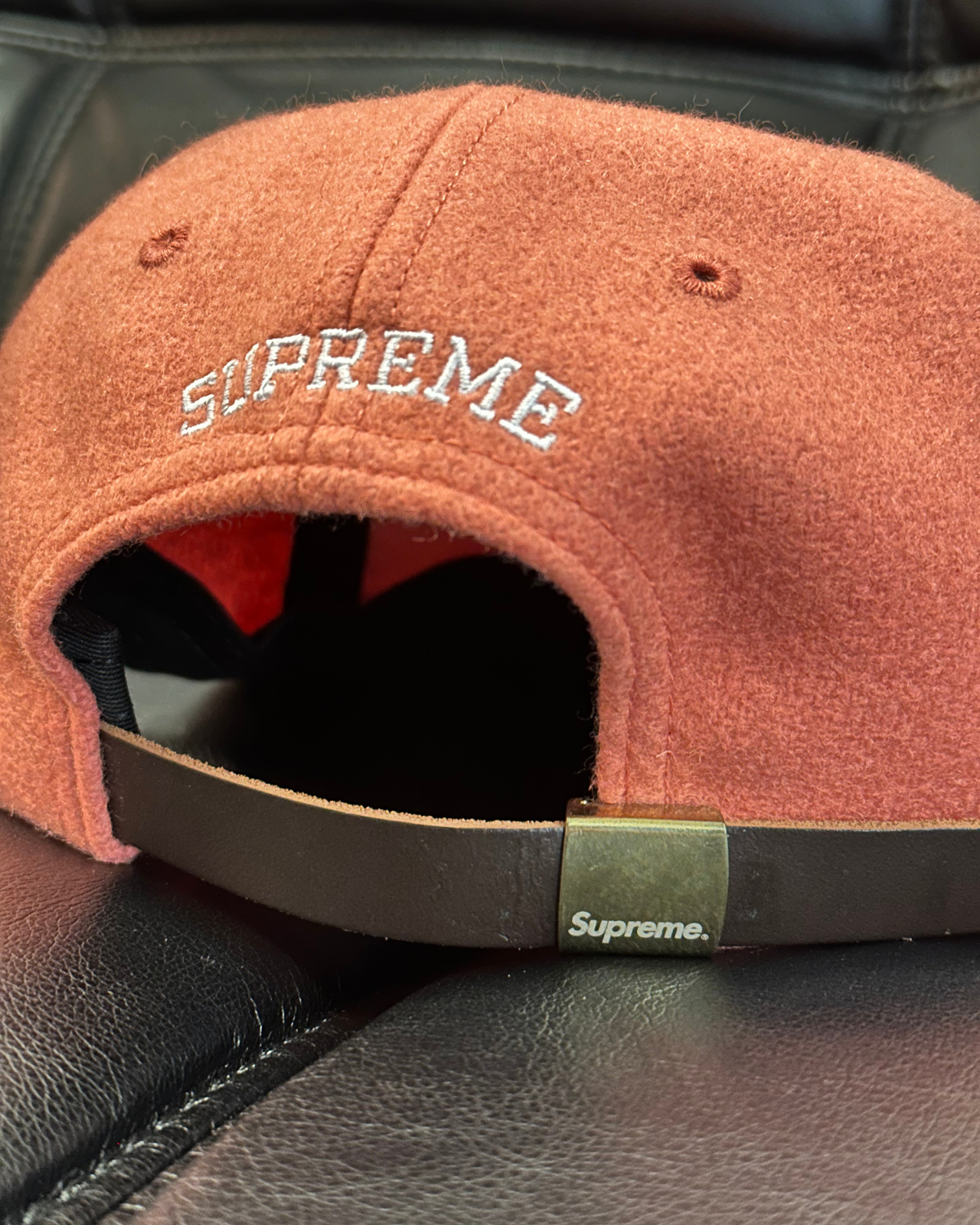 NWT - '17 Supreme S Logo Wool Strap Back Hat