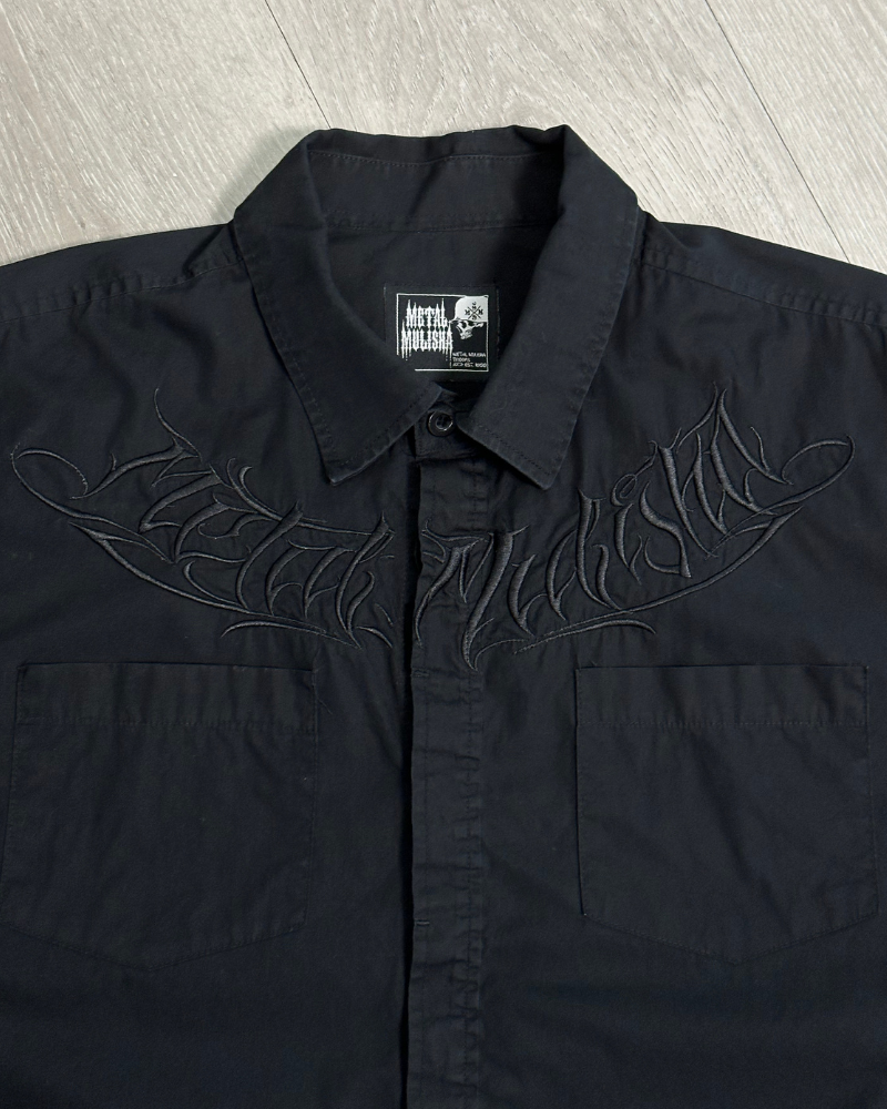 Metal Mulisha Embroidered Button-Up Shirt - Size L