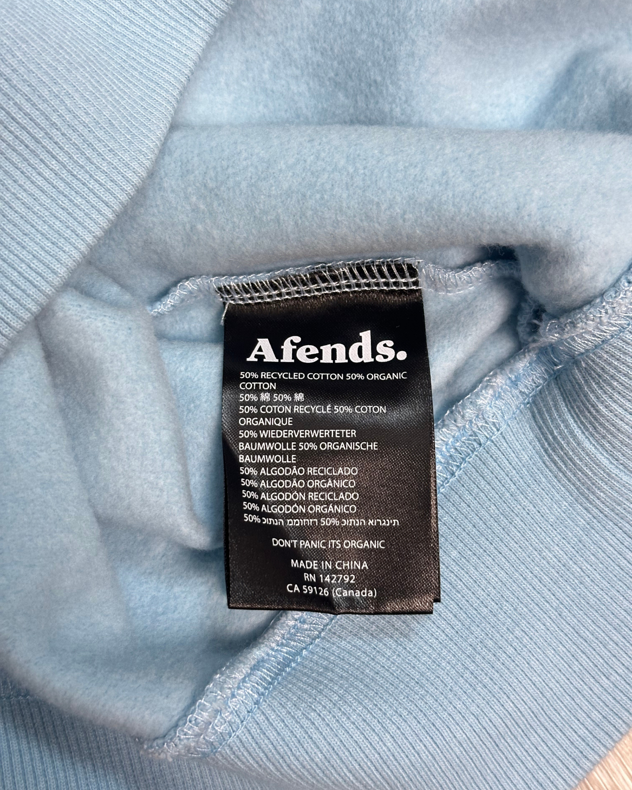 NWT - Afends Flowers Recycled Crew Neck / Sky Blue