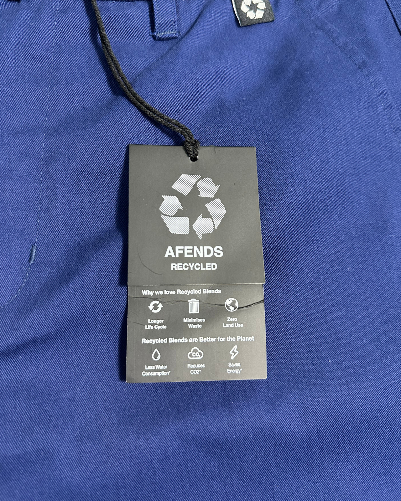 NWT - Afends Ninety Two's Recycled Fixed Waist Short / Seaport