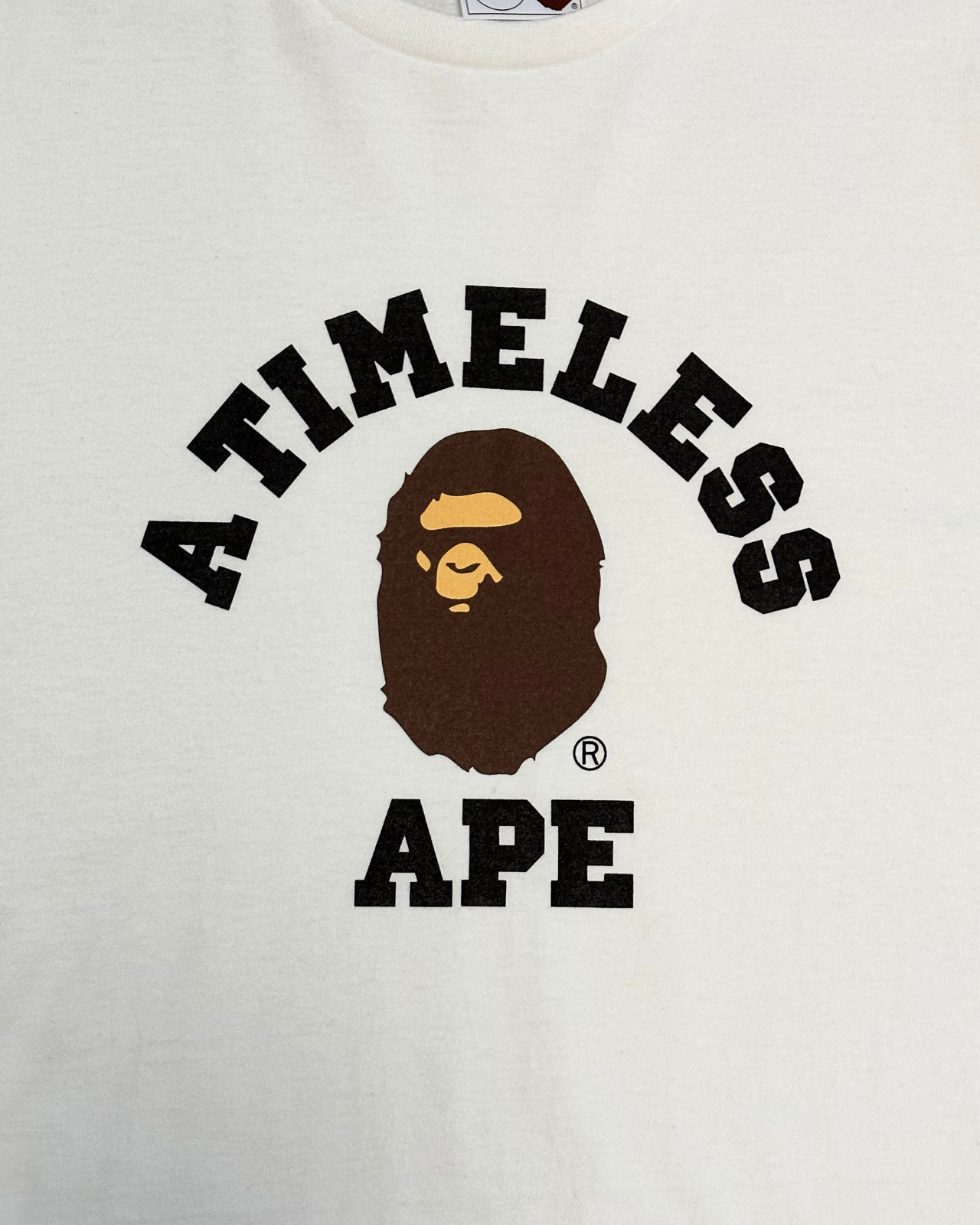 New - SS/23 BAPE x JJJJound College Timeless Ape T-Shirt - Size XXL