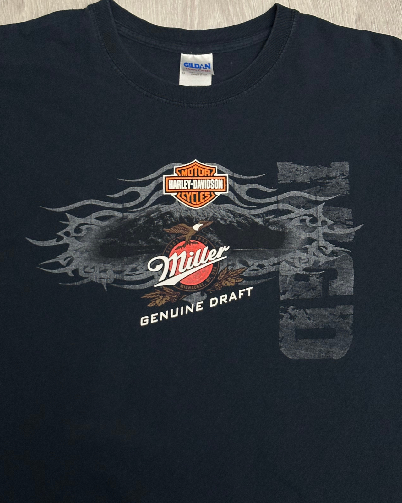 Vintage Harley Davidson x Miller Beer T-Shirt - Size L