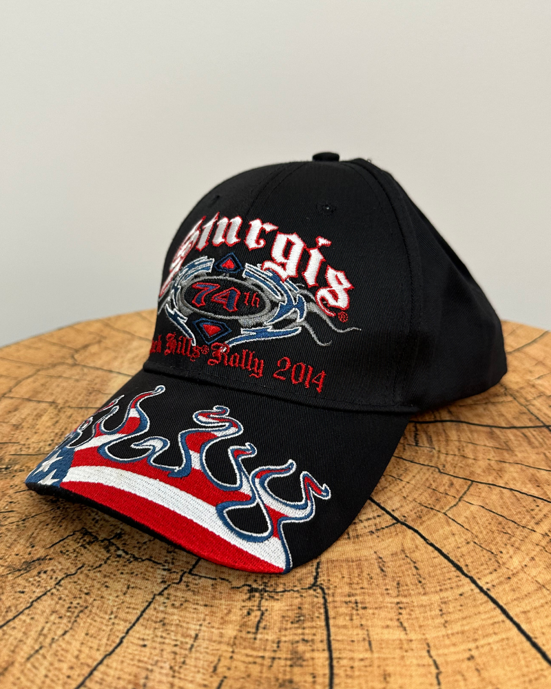 New - Sturgis 74th Black Hills South Dakota Motorcycle Rally '14 Strap Back Cap Hat