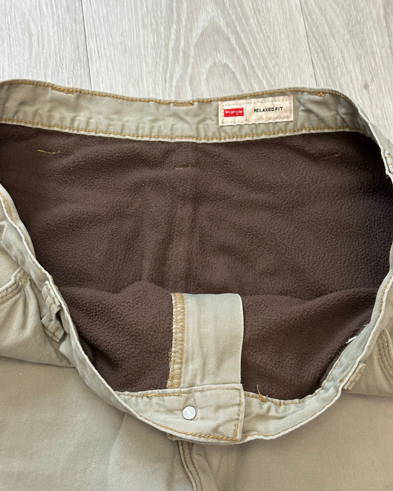 Wrangler Relaxed Fit Fleece Lined Cargo Pants - Size 38x29