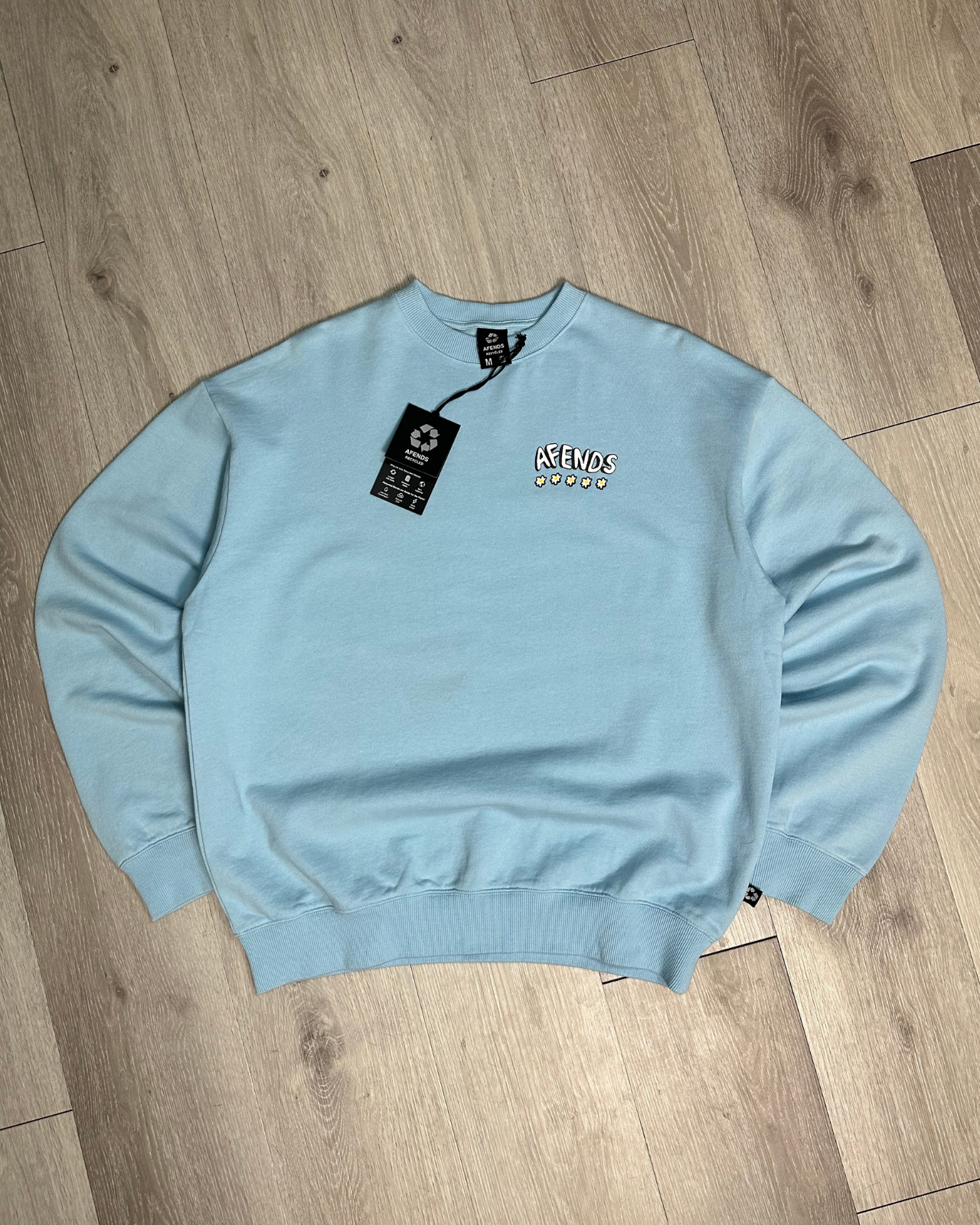 NWT - Afends Flowers Recycled Crew Neck / Sky Blue