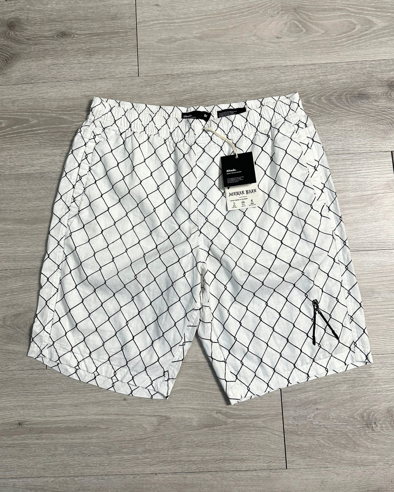 NWT - Afends Wired Ninety Eights Hemp Short / White
