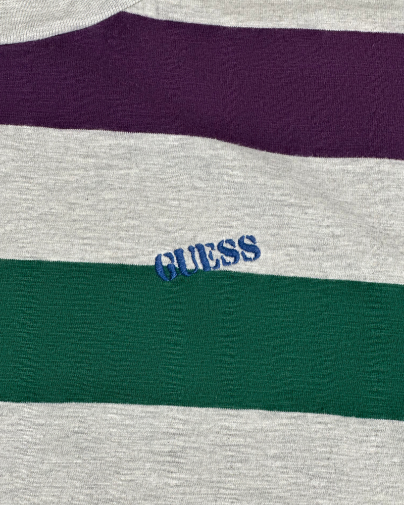 Guess Originals Rainbow Large Striped T-Shirt - Size M