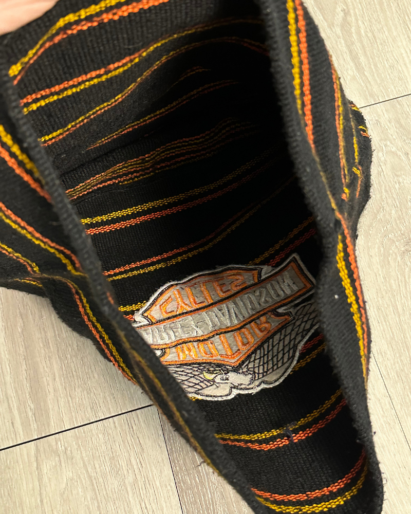 Vintage Harley Davidson Boho Backpack Bag