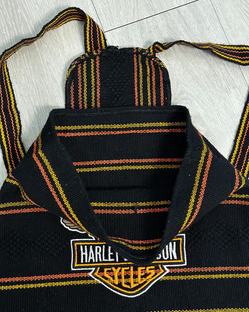 Vintage Harley Davidson Boho Backpack Bag